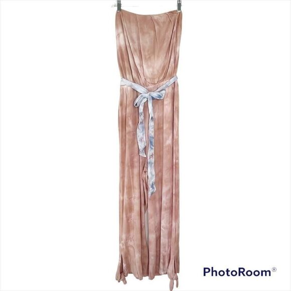 Free People Tie Die Sleeveless Jumpsuit sz M #DD - Picture 2 of 12